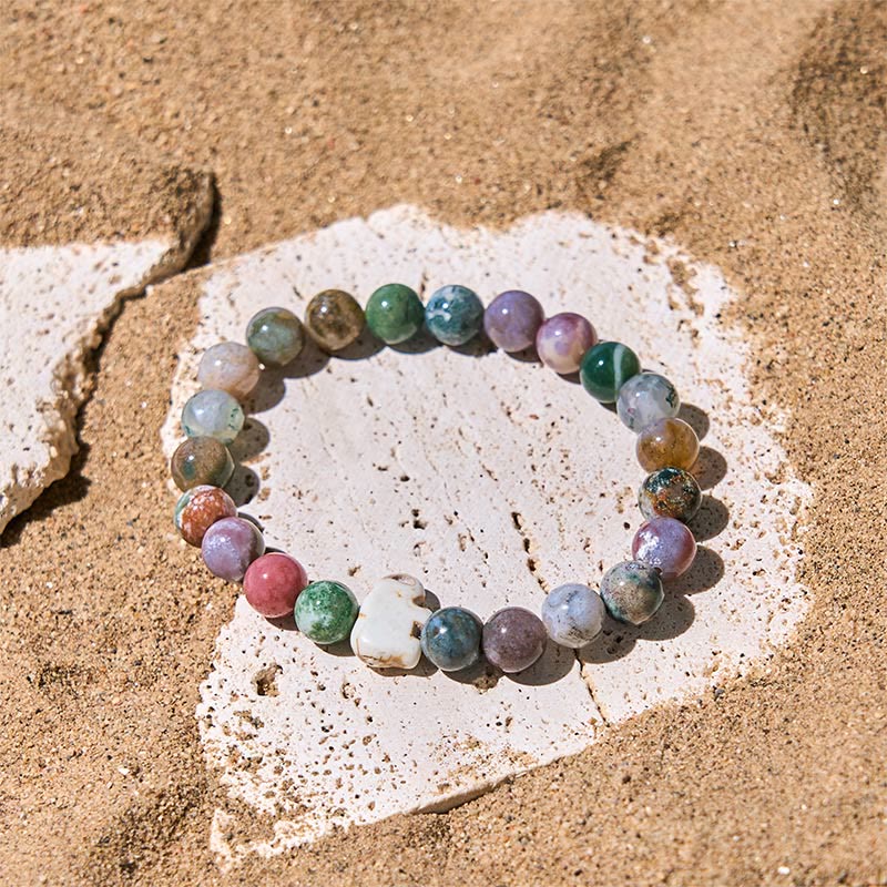 Bracelet de force spirituelle éléphant en pierres naturelles diverses de Buddha Stones - image 30