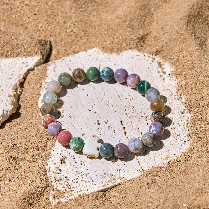 Bracelet de force spirituelle éléphant en pierres naturelles diverses de Buddha Stones - image 30