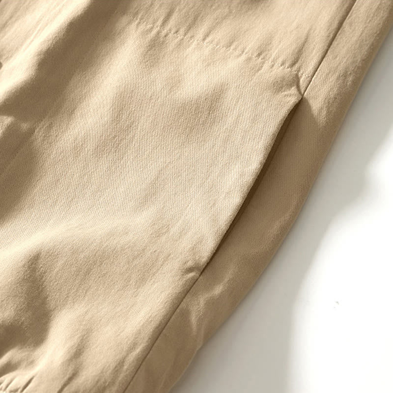 Chemise boutonnée à manches longues et poches pour homme, motif Buddha Stones Fall - image 5