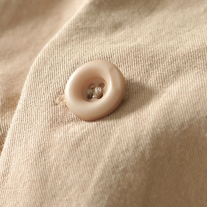 Chemise boutonnée à manches longues et poches pour homme, motif Buddha Stones Fall - image 3