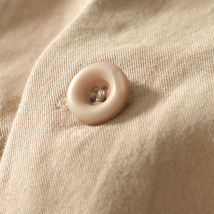 Chemise boutonnée à manches longues et poches pour homme, motif Buddha Stones Fall - image 3