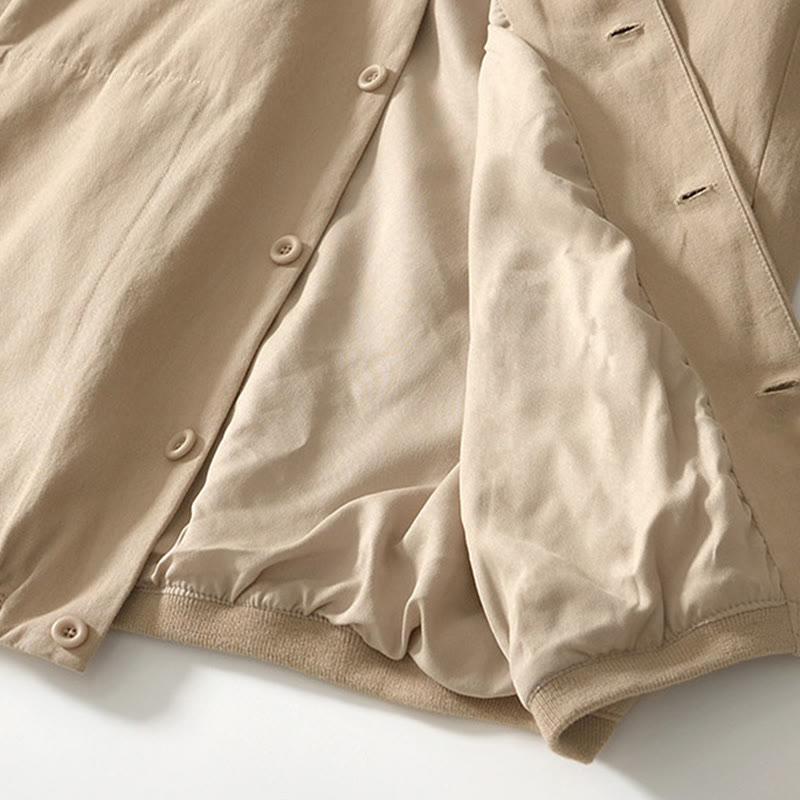 Chemise boutonnée à manches longues et poches pour homme, motif Buddha Stones Fall - image 4