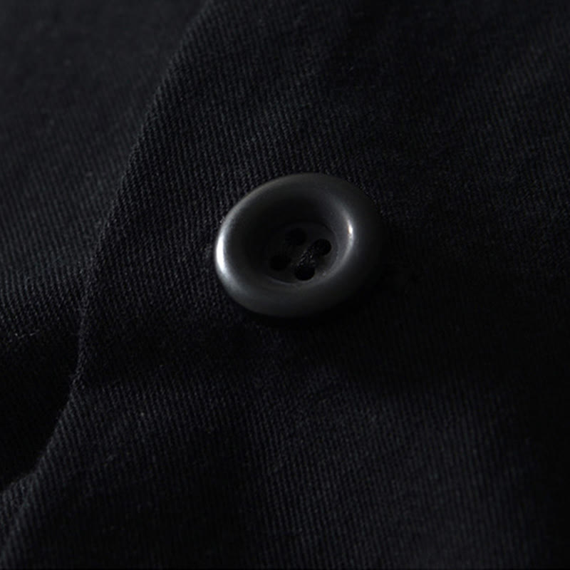 Chemise boutonnée à manches longues et poches pour homme, motif Buddha Stones Fall - image 11