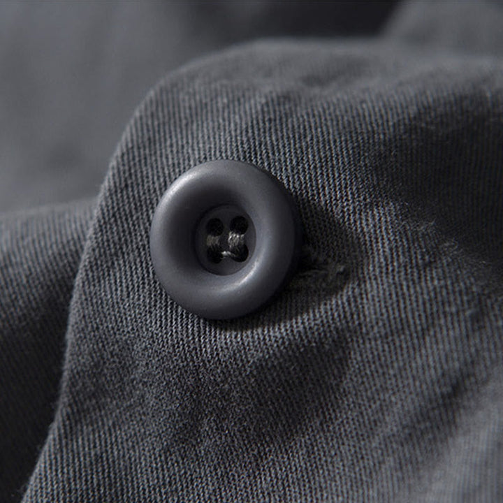 Chemise boutonnée à manches longues et poches pour homme, motif Buddha Stones Fall - image 17