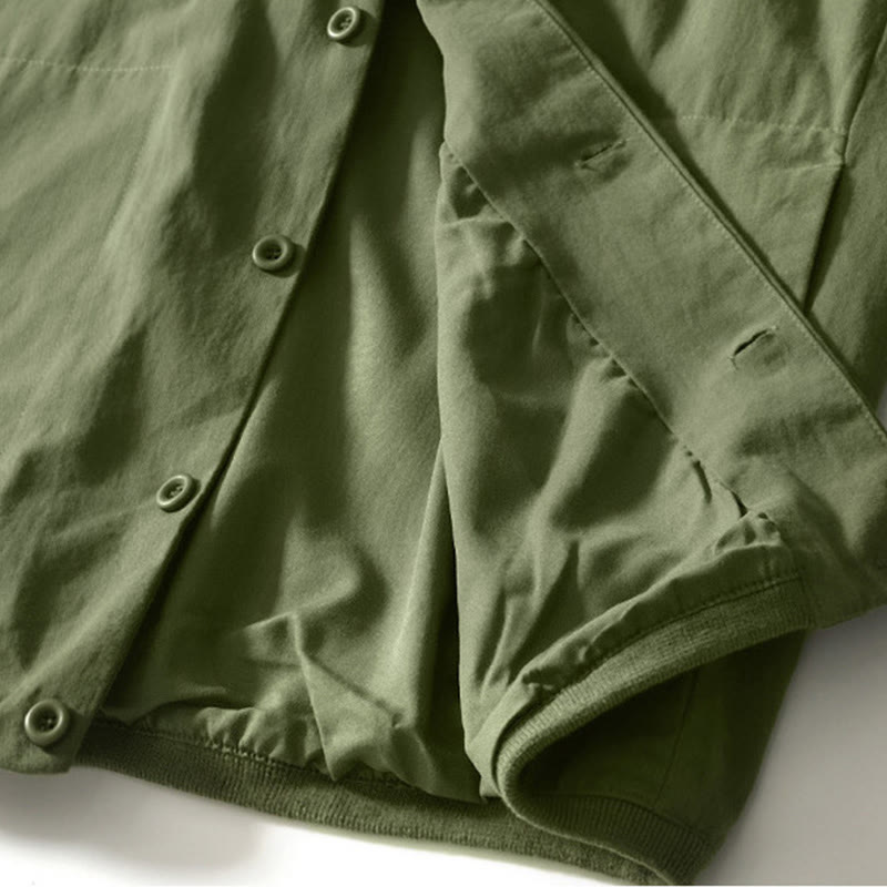 Chemise boutonnée à manches longues et poches pour homme, motif Buddha Stones Fall - image 26