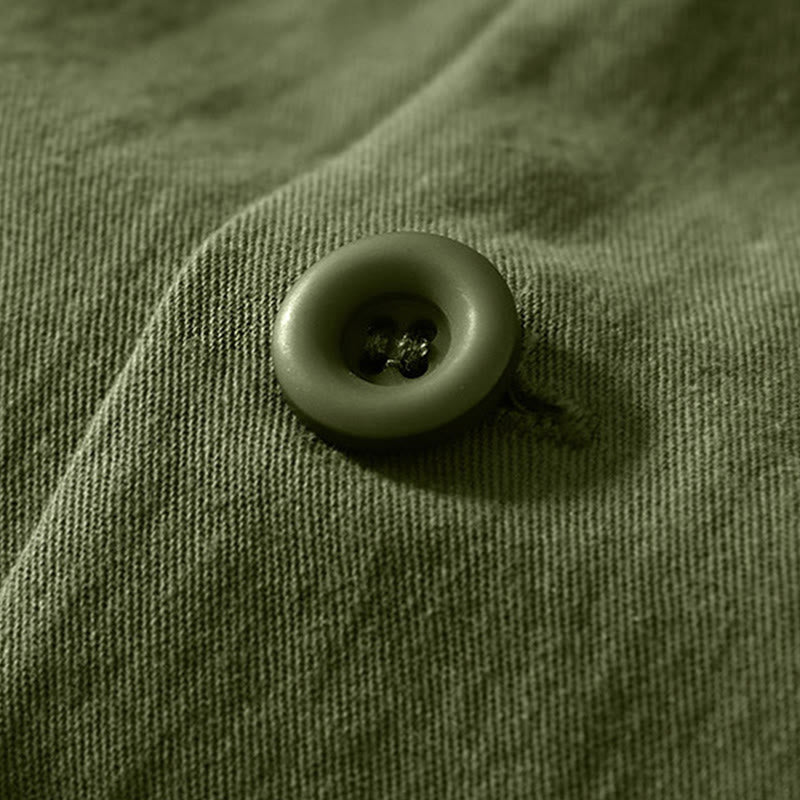 Chemise boutonnée à manches longues et poches pour homme, motif Buddha Stones Fall - image 25