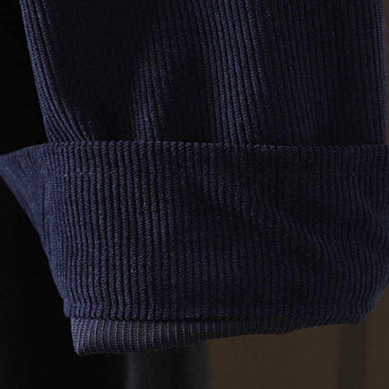 Chemise à manches longues en velours côtelé de coton à boutons unis Buddha Stones Commute pour femme - image 4