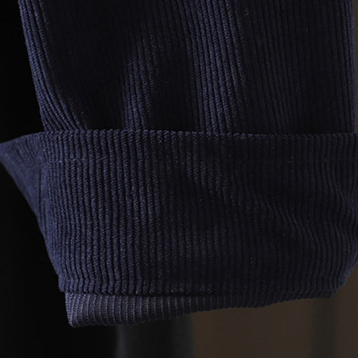 Chemise à manches longues en velours côtelé de coton à boutons unis Buddha Stones Commute pour femme - image 4