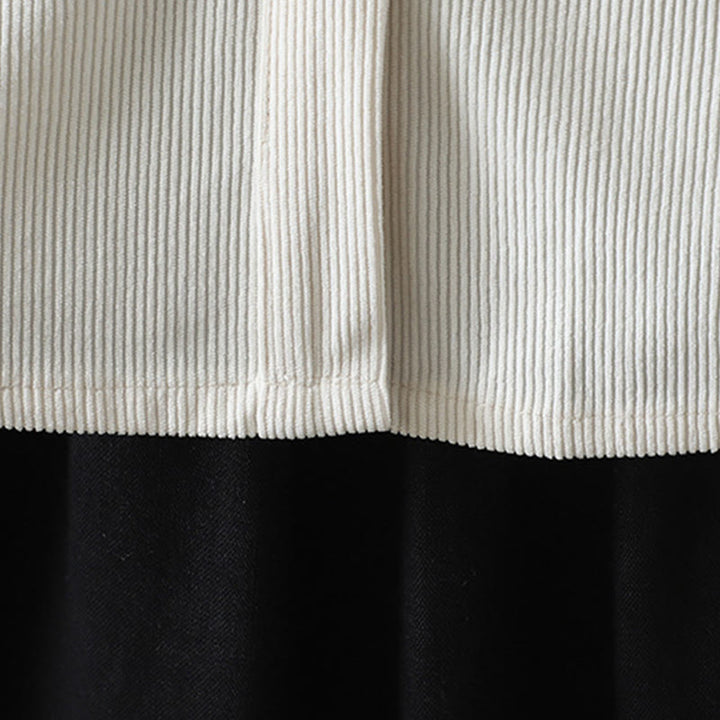 Chemise à manches longues en velours côtelé de coton à boutons unis Buddha Stones Commute pour femme - image 16