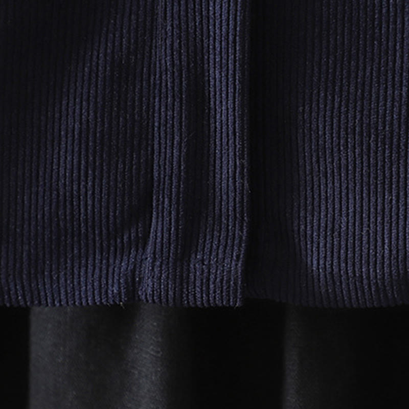 Chemise à manches longues en velours côtelé de coton à boutons unis Buddha Stones Commute pour femme - image 5