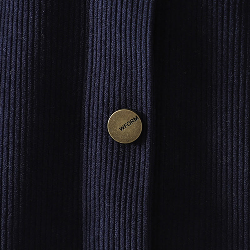 Chemise à manches longues en velours côtelé de coton à boutons unis Buddha Stones Commute pour femme - image 2