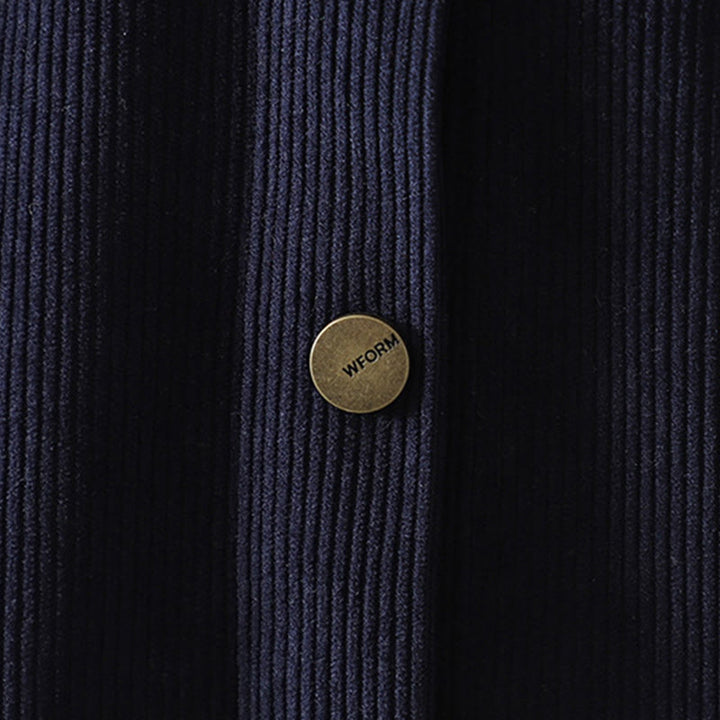 Chemise à manches longues en velours côtelé de coton à boutons unis Buddha Stones Commute pour femme - image 2