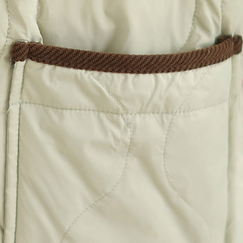 Veste en coton à manches longues et poches pour femme, motif Buddha Stones, revers contrastés - image 19