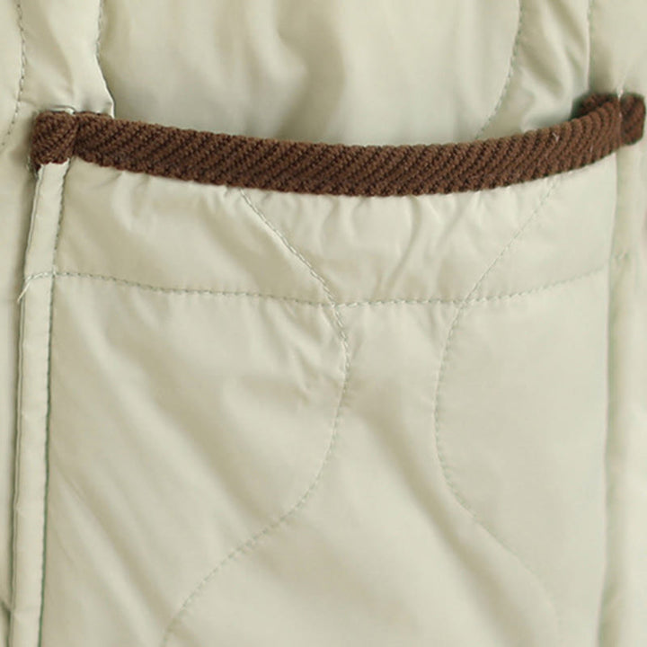 Veste en coton à manches longues et poches pour femme, motif Buddha Stones, revers contrastés - image 19