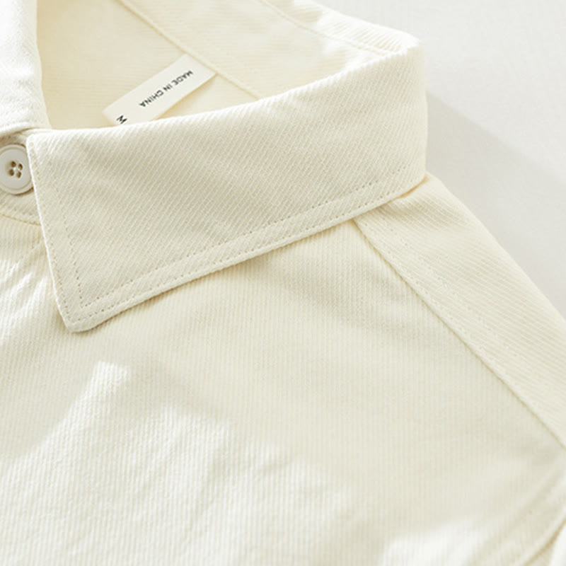 Chemise à manches longues et boutons Buddha Stones pour homme, vêtement en coton avec poches - image 4