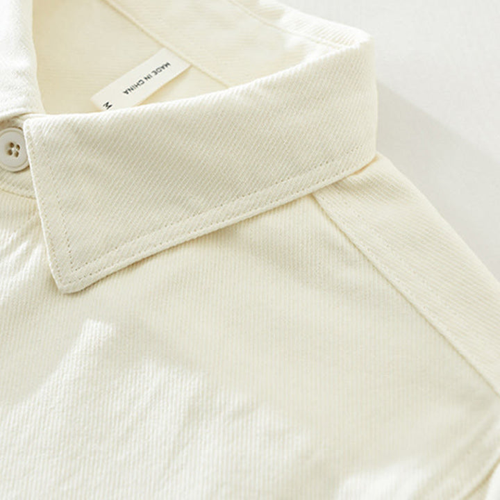 Chemise à manches longues et boutons Buddha Stones pour homme, vêtement en coton avec poches - image 4