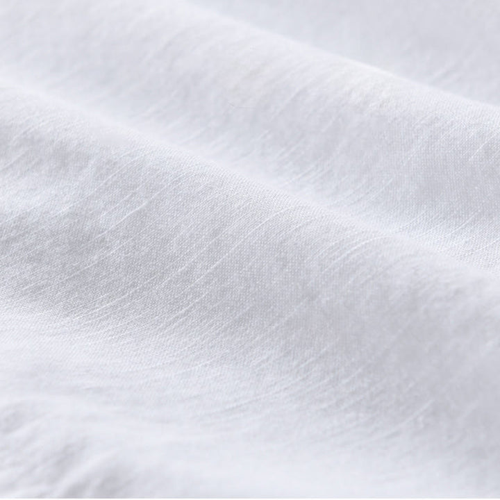 Chemise à manches longues en coton et lin pour homme, motif Buddha Stones brodées - image 9