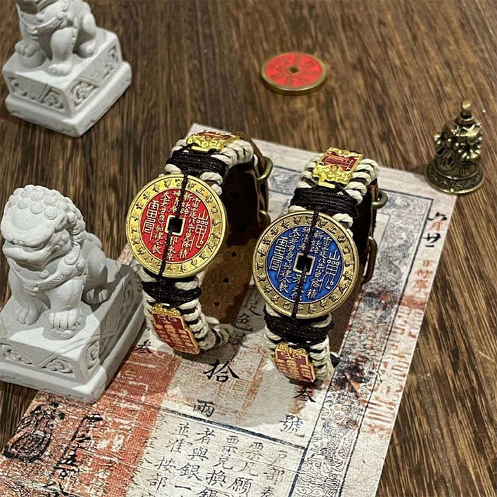 Bracelet de montre en cuir avec Buddha Stones et fantômes de la montagne  - image 0