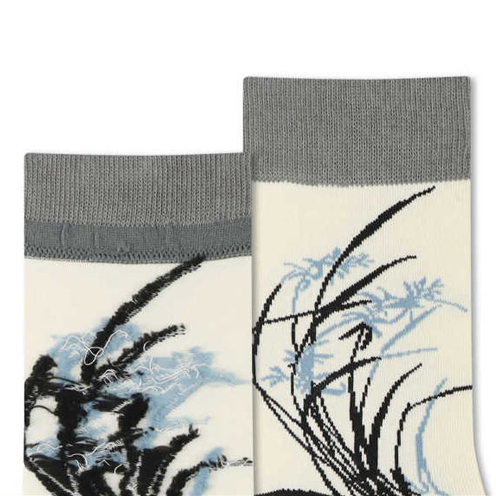 Chaussettes décontractées pour femmes, motif Buddha Stones, voilier, ville antique, lotus, orchidée, campagne, micro-collant - image 5