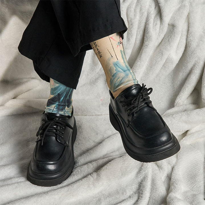 Chaussettes unisexes décontractées à motif de lotus et de Buddha Stones pour hommes et femmes - image 5