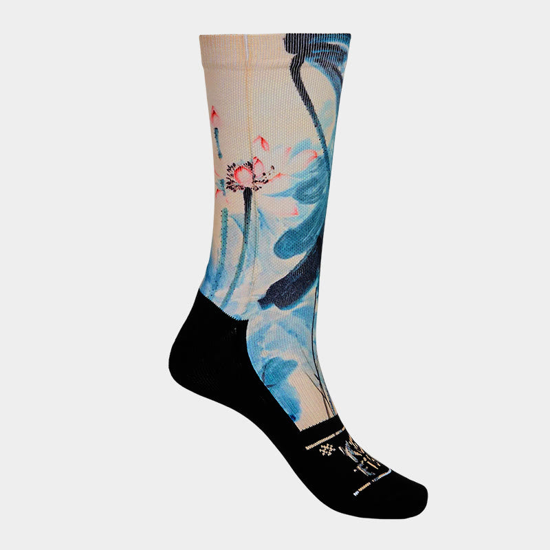 Chaussettes unisexes décontractées à motif de lotus et de Buddha Stones pour hommes et femmes - image 7