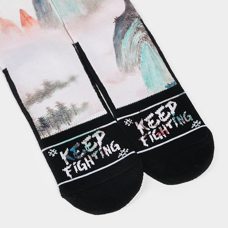 Chaussettes unisexes décontractées à motif de lotus et de Buddha Stones pour hommes et femmes - image 13