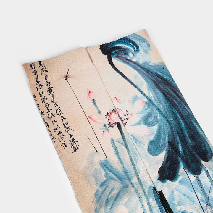 Chaussettes unisexes décontractées à motif de lotus et de Buddha Stones pour hommes et femmes - image 2