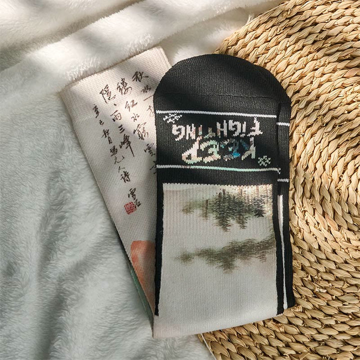 Chaussettes unisexes décontractées à motif de lotus et de Buddha Stones pour hommes et femmes - image 16