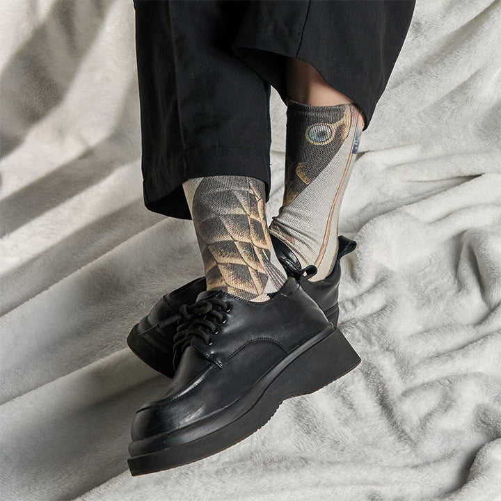 Buddha Stones unisexes décontractées à motif de poisson Koi du Mont Fuji pour hommes et femmes - image 9