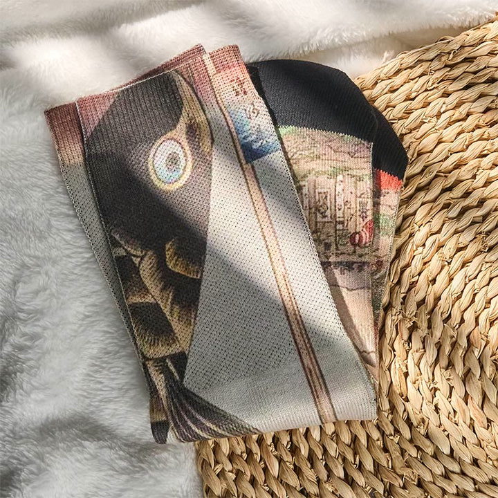 Buddha Stones unisexes décontractées à motif de poisson Koi du Mont Fuji pour hommes et femmes - image 4