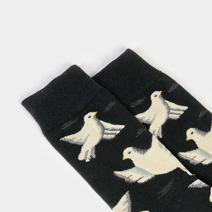 Chaussettes unisexes en coton à motif Buddha Stones Doves pour hommes et femmes - image 8