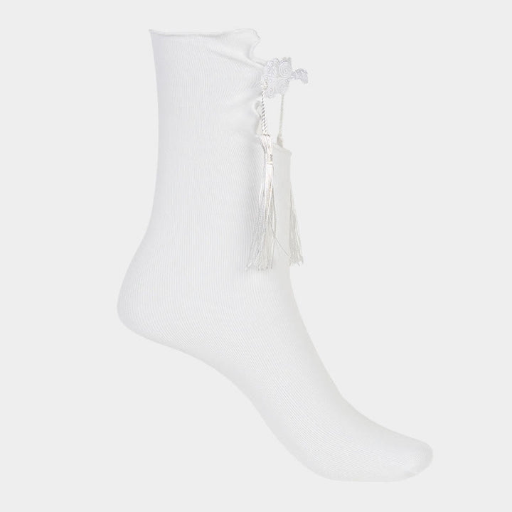 Chaussettes mi-mollet en coton pour femme, motif grenouille chinoise, couleur pure, motif Buddha Stones - image 9