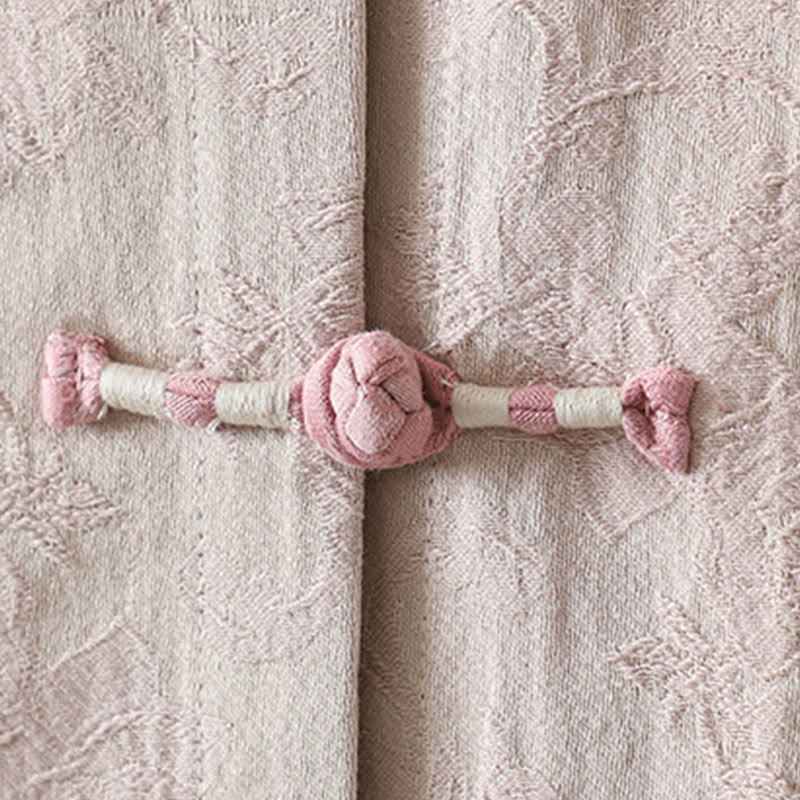 Chemise décontractée en coton à manches longues et col montant pour femme avec motif floral Buddha Stones - image 4