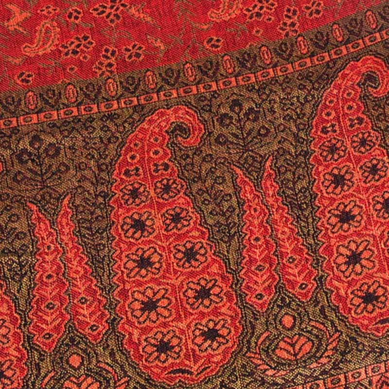 Écharpe Buddha Stones à pompons en jacquard et patchwork de couleurs contrastées - image 7