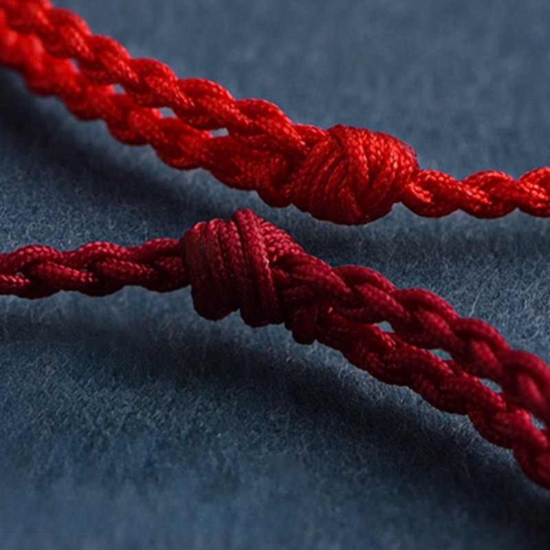 Bracelet de cheville tressé en argent sterling 999 avec Buddha Stones Année du Cheval - image 6