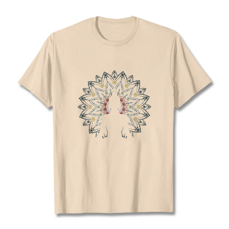T-shirt à motif Bouddha serein assis Buddha Stones et mandala - Bisque - 2XL - image 10