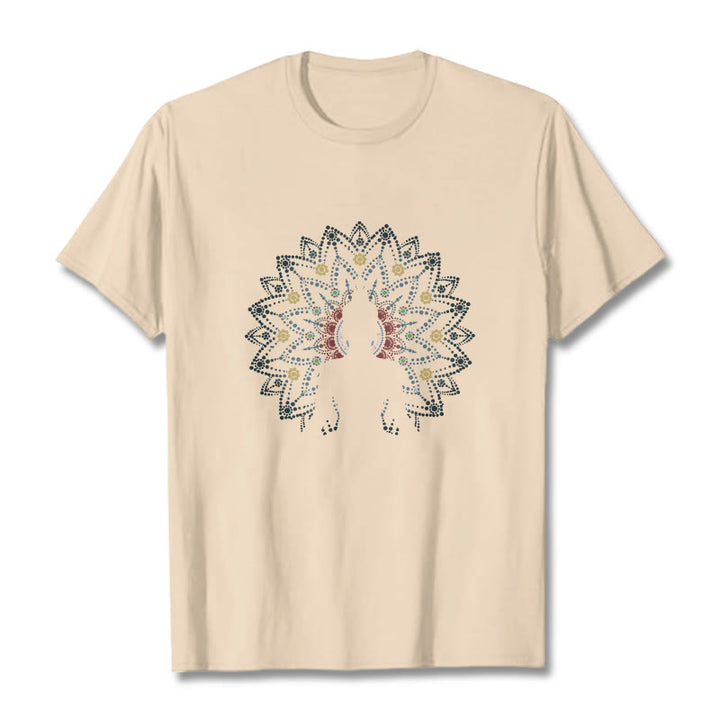 T-shirt à motif Bouddha serein assis Buddha Stones et mandala - Bisque - 2XL - image 10