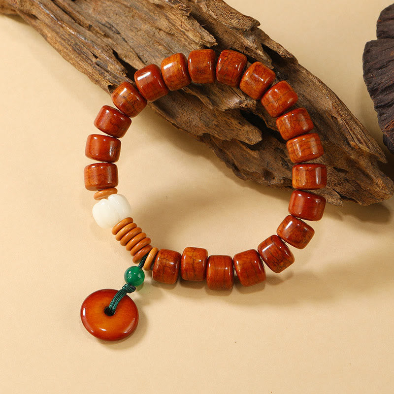 Bracelet d'illumination en Buddha Stones , motif boucle de paix et lotus - image 1