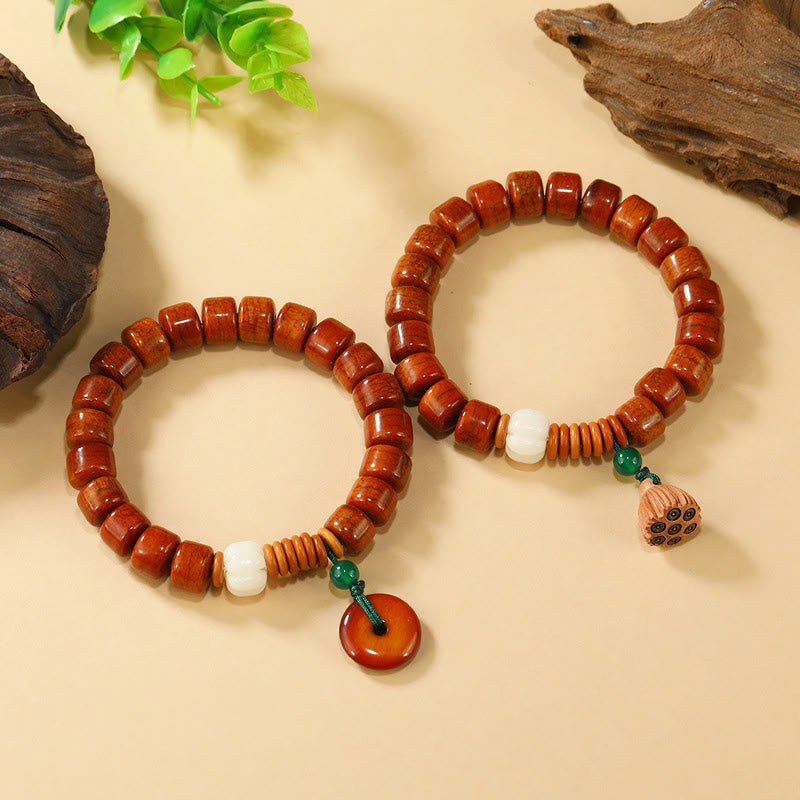 Bracelet d'illumination en Buddha Stones , motif boucle de paix et lotus - image 10