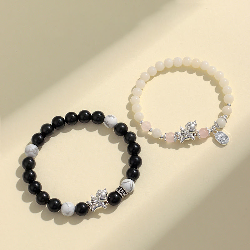 Bracelet de force Bodhi Seed en obsidienne noire naturelle en argent sterling 999 et Buddha Stones - image 14