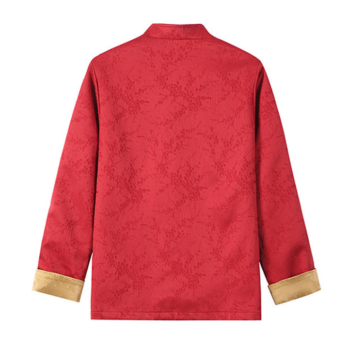 Veste en coton à manches longues et col montant en jacquard Buddha Stones pour homme avec poches - image 2