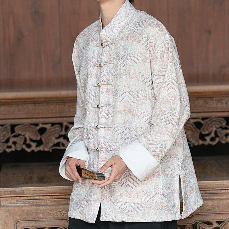 Chemise à manches longues et poches pour homme, motif floral imprimé Buddha Stones - image 8