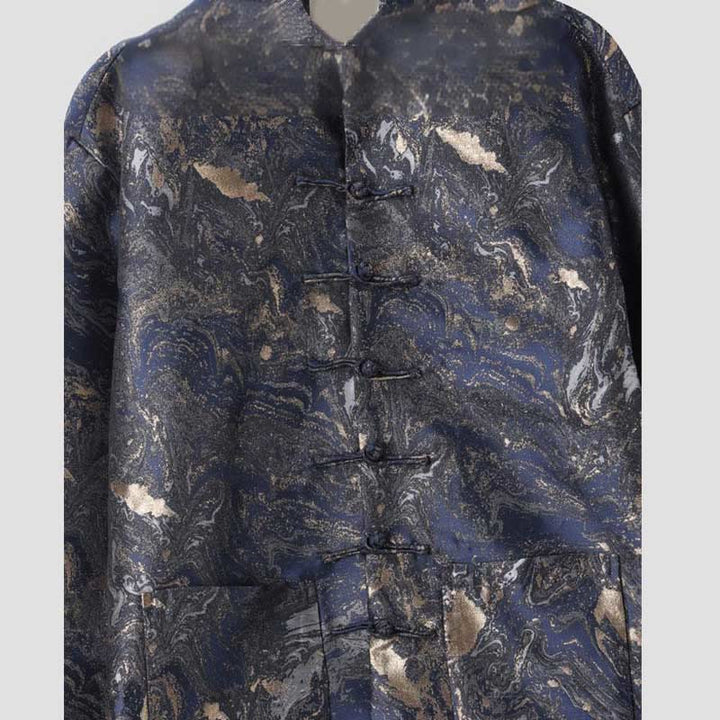 Veste à manches longues et poches pour homme, Buddha Stones, montagnes d'eau bleues qui coulent - image 3