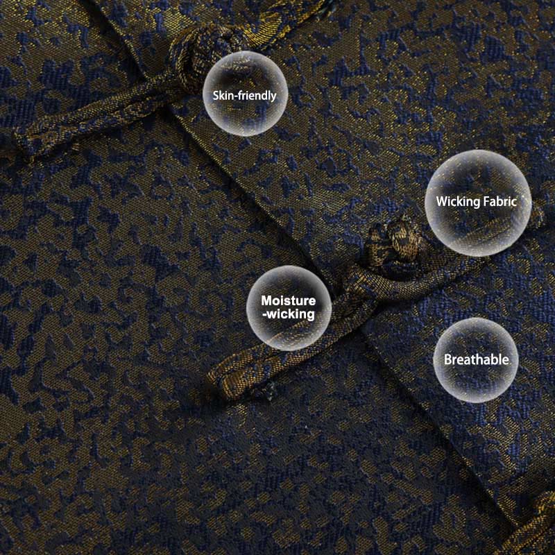 Veste homme à manches longues et poches , Buddha Stones, motif fleurs bleues du désert doré - image 6