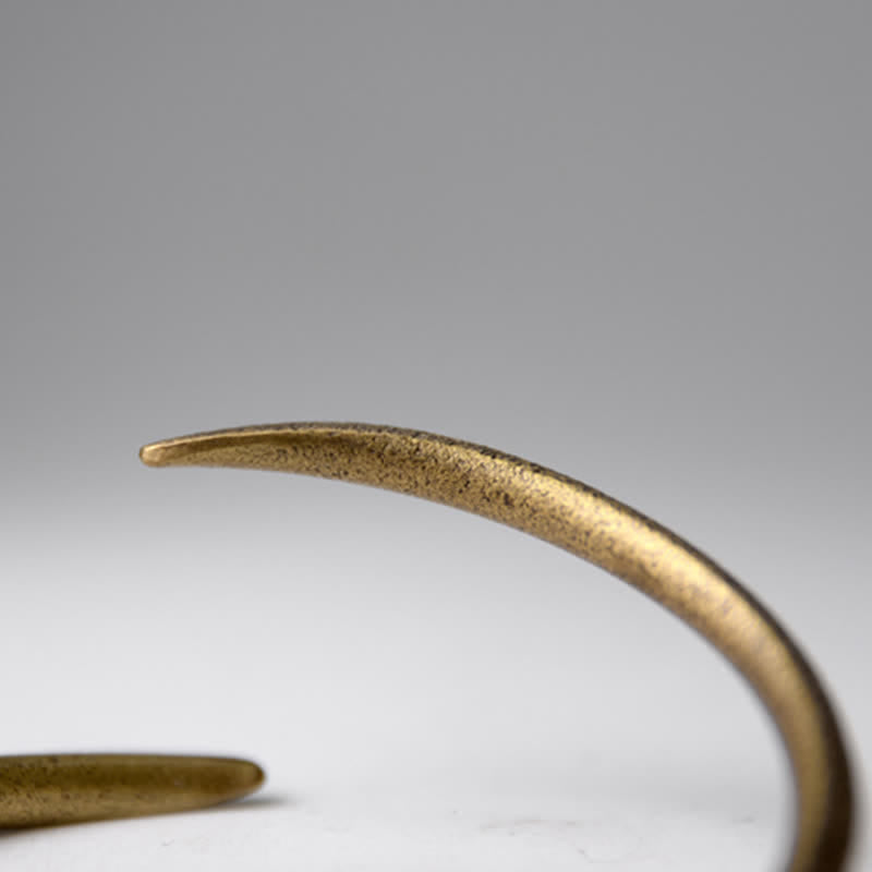 Bracelet manchette ajustable en cuivre au design simple Buddha Stones - image 11