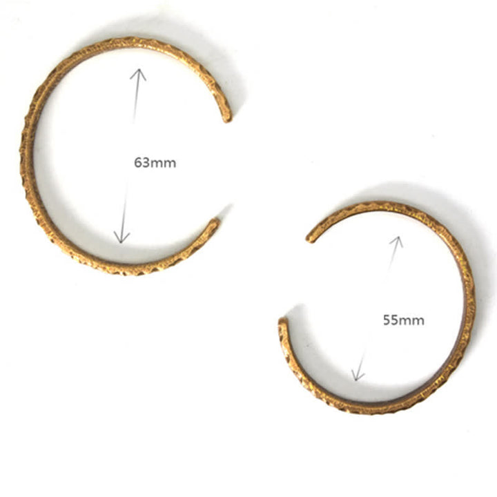 Bracelet manchette en cuivre au design simple Buddha Stones - image 14