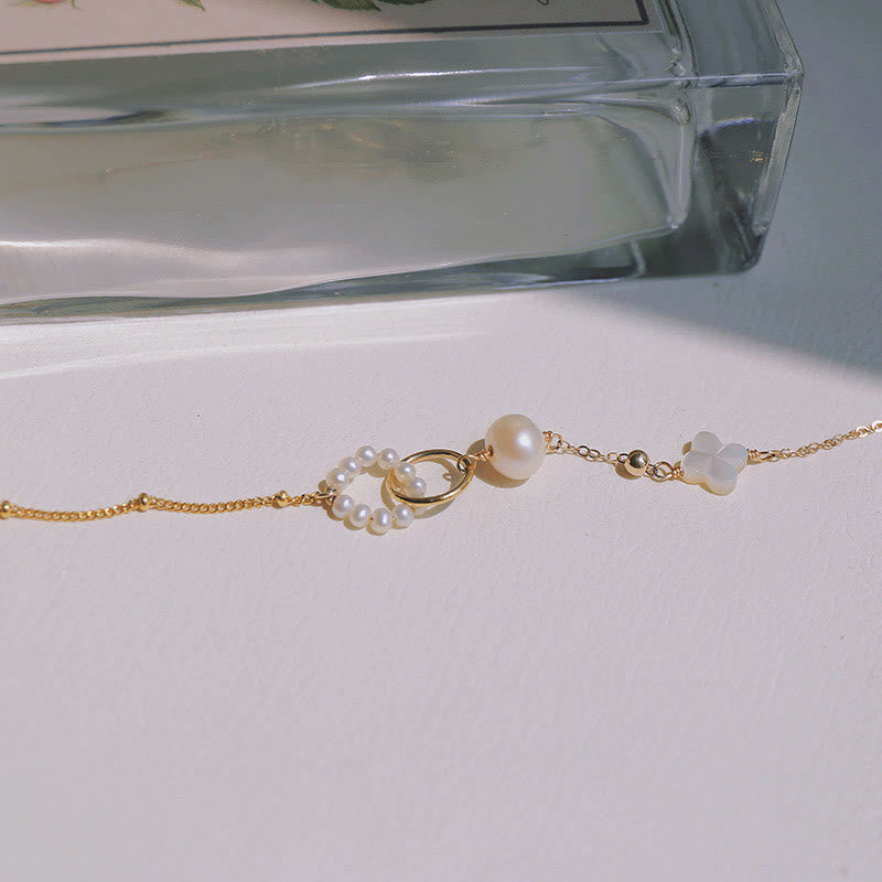 Bracelet de guérison à double boucle de paix en perles plaqué or 14 carats de Buddha Stones