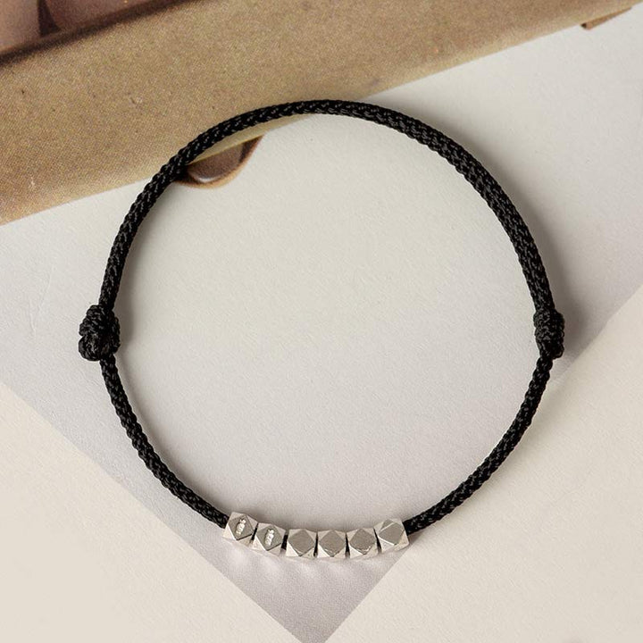 Bracelet de cheville tressé en argent sterling 925 Buddha Stones rouge