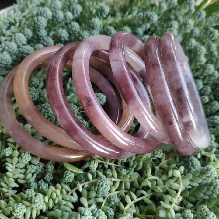 Bracelet de protection du bonheur en jade violet Buddha Stones