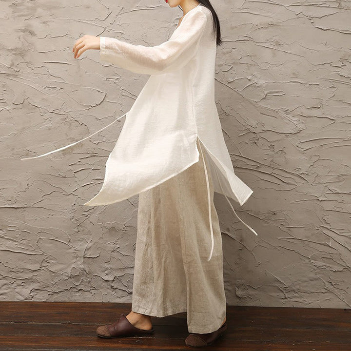 Buddha Stones Simple Motif Blanc Beige Méditation Spirituelle Zen Pratique Yoga Vêtements Vêtements pour Femmes